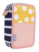 Opakowanie Piórnik 3-poziomowy z wyposażeniem Milan SWIMS 2 różowo - żółty