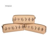 Opakowanie Piórnik jednokomorowy beżowy kwiaty