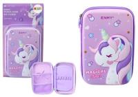 Opakowanie Piórnik rozkładany z jednorożcem fioletowy 23x15cm