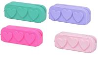 Opakowanie Piórnik silikonowy serce 6,5x17,5cm MIX