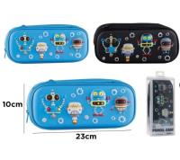 Opakowanie Piórnik z aplikacjami 3D 23x10cm Robot MIX