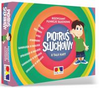 Piotruś słuchowy. Rozwijamy funkcje słuchowe. Autor:   Praca zbiorowa. SmakLiter.pl Okładka książki Piotruś słuchowy. Rozwijamy funkcje słuchowe