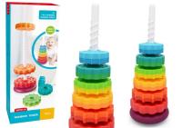 Opakowanie Piramida obrotowa wieża sorter tęczowa 6el