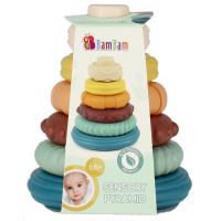 Piramidka edukacyjna pastelowa BamBam. Wydawca: BamBam. SmakLiter.pl Opakowanie Piramidka edukacyjna pastelowa BamBam