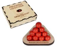 Opakowanie Piramidka logiczna. Układanka z drewna czerwona