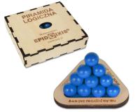 Opakowanie Piramidka logiczna. Układanka z drewna niebieska