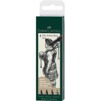 Opakowanie Pisaki Pitt Artist Pen black 4szt