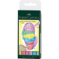 Opakowanie Pisaki Pitt Artist Pen pastel 6szt FABER CASTELL