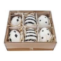 Opakowanie Pisanki ozdobne czarno-białe 6szt