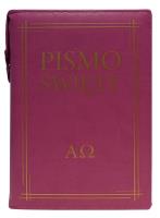 Okładka książki Pismo Święte w etui różowe