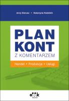 Okładka książki Plan kont z komentarzem - handel, produkcja, usługi