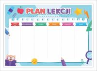 Opakowanie Plan lekcji A5 Kotek - niebieski 5szt