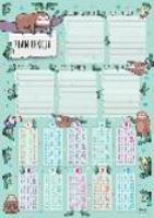 Opakowanie Plan lekcji z tabliczką mnożenia A4 Leniwce