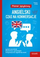 Planer językowy. Angielski. Czas na konwersacje. Autor: Magda Jachimiak. SmakLiter.pl Okładka książki Planer językowy. Angielski. Czas na konwersacje