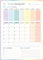 Opakowanie Planer magnetyczny miesięczny kolorowy + marker