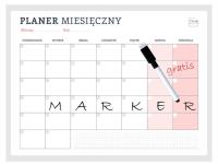 Opakowanie Planer magnetyczny miesięczny różowy + marker