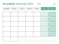 Opakowanie Planer magnetyczny miesięczny zielony + marker