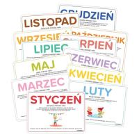 Opakowanie Plansze edukacyjne A5 - Miesiące 12 kart