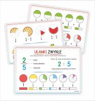 Opakowanie Plansze edukacyjne. Ułamki zwykłe (3 karty)