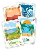 Plansze eukacyjne A4 - Pory roku 4 karty. Wydawca: LearnHow. SmakLiter.pl Opakowanie Plansze eukacyjne A4 - Pory roku 4 karty