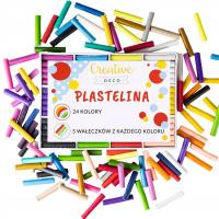 Plastelina duży zestaw dla dzieci 24 kolory. Wydawca: Creative Deco. SmakLiter.pl Opakowanie Plastelina duży zestaw dla dzieci 24 kolory