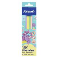 Plastelina Pelikan pastel 100gr 6 kolorów. Wydawca: Pelikan. SmakLiter.pl Opakowanie Plastelina Pelikan pastel 100gr 6 kolorów