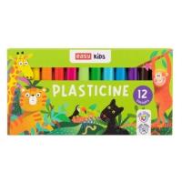 Plastelina szkolna 12 kolorów EASY. Wydawca: Easy Stationery. SmakLiter.pl Opakowanie Plastelina szkolna 12 kolorów EASY