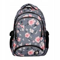 Plecak szkolny Róże szary. Wydawca: incood.. SmakLiter.pl Opakowanie Plecak szkolny Róże szary