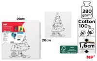 Opakowanie Płótno do kolorowania Choinka 20x20cm