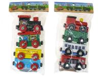 Opakowanie Pociąg drewniany 21x11x3cm