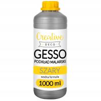 Podkład malarski szary butelka 1L. Wydawca: Creative Deco. SmakLiter.pl Opakowanie Podkład malarski szary butelka 1L