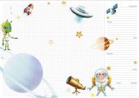 Podkład na biurko Planer Kosmos. Wydawca: Lucrum. SmakLiter.pl Opakowanie Podkład na biurko Planer Kosmos