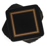 Opakowanie Podkładki pod kubek małe czarne 6szt