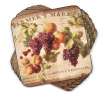 Opakowanie Podkładki pod kubek małe Owocowy targ 6szt