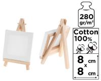 Opakowanie Podobrazie mini 8x8cm 280G/m2 + sztaluga