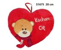 Opakowanie Poduszka Serce miś 20cm