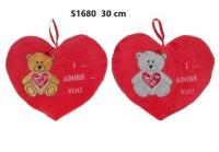 Opakowanie Poduszka Serce miś 30cm MIX