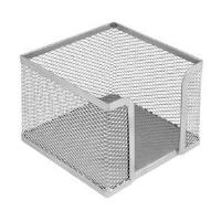 Opakowanie Pojemnik na karteczki metalowy srebrny MEMOBE