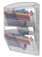 Pojemnik wiszący na katalogi srebrny. Wydawca: NET. SmakLiter.pl Opakowanie Pojemnik wiszący na katalogi srebrny