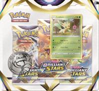 Opakowanie Pokemon TCG: 9.0 Sword and Shield Brilliant Stars Three Booster Blister Leafeon