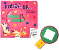 Policz ile...  (książka z magiczną lupą). Autor: Mancini Paolo, Leone Luca. SmakLiter.pl Okładka książki Policz ile...  (książka z magiczną lupą)