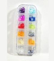 Opakowanie Półperełki gwiazdki 10mm 12 kolorów