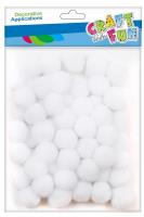 Opakowanie Pompony akrylowe białe 2cm 60szt