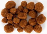 Opakowanie Pompony akrylowe brązowe MIX rozmiarów