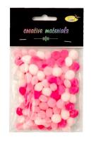 Opakowanie Pompony akrylowe różowa 10mm 100szt