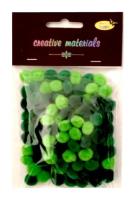 Opakowanie Pompony akrylowe zielona 10mm 100szt