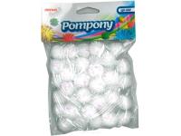 Pompony metaliczne białe 2cm. Wydawca: Brewis. SmakLiter.pl Opakowanie Pompony metaliczne białe 2cm