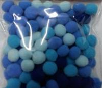 Opakowanie Pompony niebieskie 10mm 100szt