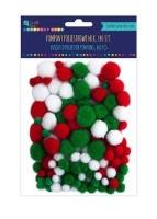 Opakowanie Pompony poliestrowe mix (140 szt)