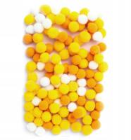 Pompony poliestrowe żółte 1cm mix 120 szt.. Wydawca: DP CRAFT. SmakLiter.pl Opakowanie Pompony poliestrowe żółte 1cm mix 120 szt.